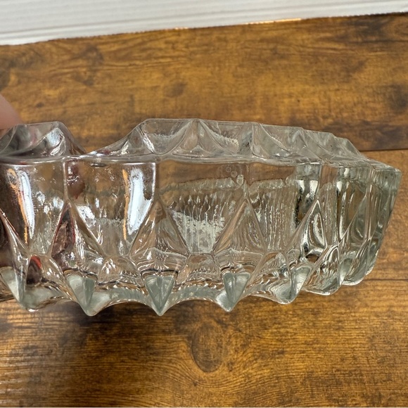 VTG Crystal Glass Daisy SUPER HEAVY DUTY Ashtray Round 7” Classy Grandpa Cottage - Picture 4 of 8